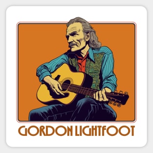 Gordon Lightfoot / Retro Style Fan Design Sticker